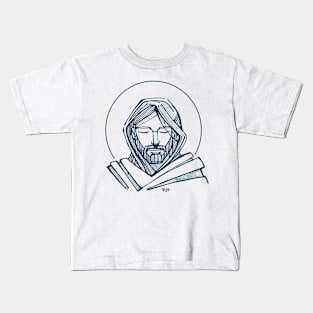 Jesus Christ Serene Face illustration Kids T-Shirt